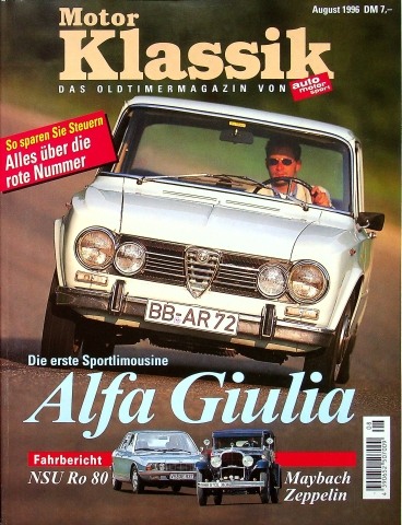 Deckblatt Motor Klassik (08/1996)